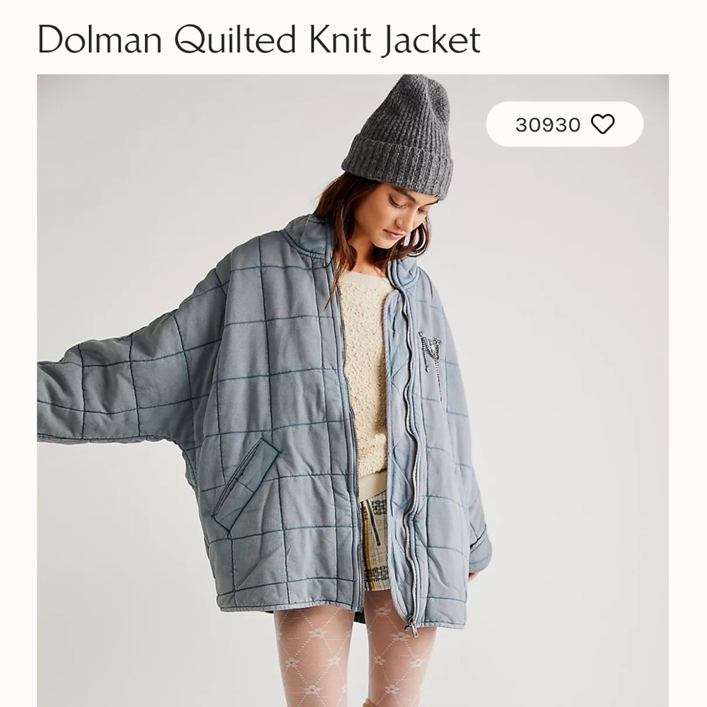 Free people quilted Jean oversized jacket